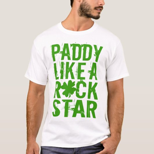 Paddy als een rockster t-shirt (Voorkant)