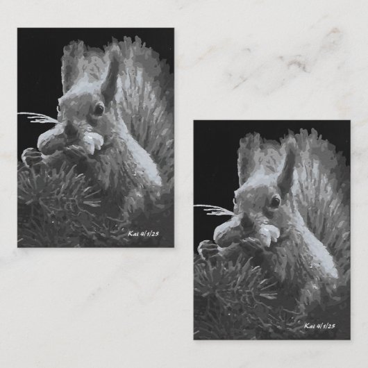 Paddy Cake, Eekhoorn Bladwijzer Notitiekaartje (Voorkant / Achterkant)