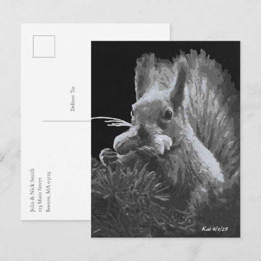 Paddy Cake, Eekhoorn Briefkaart (Voorkant / Achterkant)