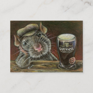 Paddy de rat ACEO prints Visitekaartje