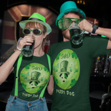 Paddy Dog Shamrocks St Patrick's Dog Monogrammed