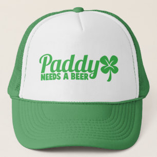 PADDY heeft een biertje nodig! St Patricks dag dra Trucker Pet