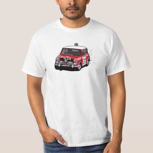 Paddy Hopkirk Mini Cooper Rally Car T-shirt (Voorkant)