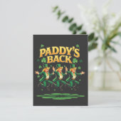 Paddy is terug Grappige Trump St. Patrick-dag Luip Bedankkaart (Staand voorkant)