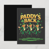 Paddy is terug Grappige Trump St. Patrick-dag Luip Bedankkaart (Voorkant / Achterkant)
