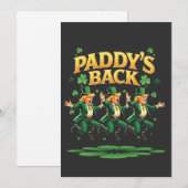 Paddy is terug Grappige Trump St. Patrick-dag Luip Kaart (Voorkant / Achterkant)