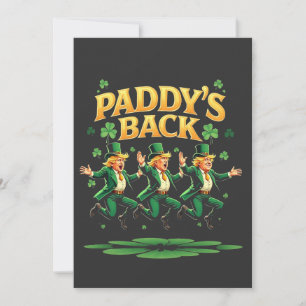Paddy is terug Grappige Trump St. Patrick-dag Luip Kaart