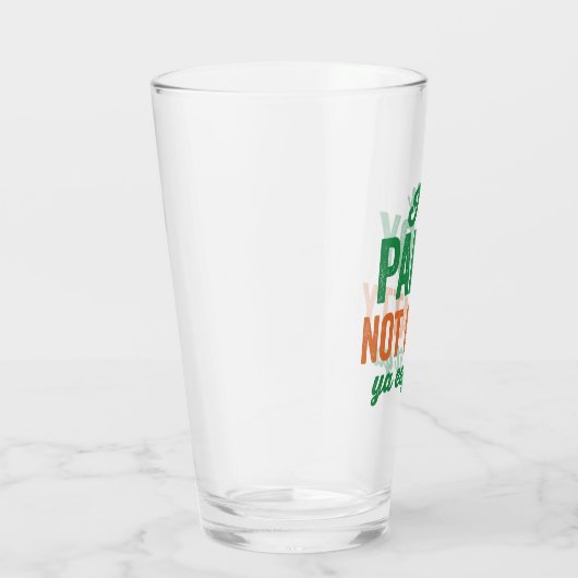 Paddy niet Patty Funny St. Patrick's Day Glas (Rechts)