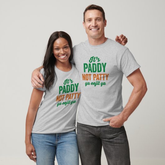 Paddy niet Patty grappig St. Patrick's Day T-shirt (Unisex)