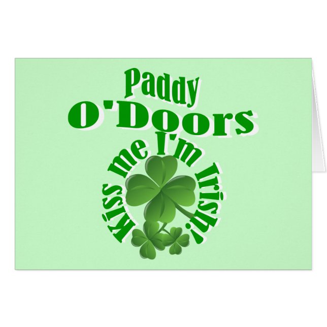 Paddy O'Doors, grappige Ierse naam (Voorkant Horizontaal)