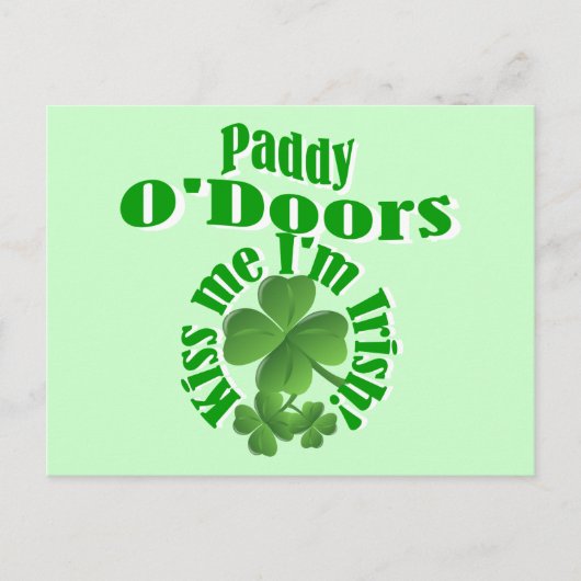 Paddy O'Doors, grappige Ierse naam Briefkaart (Voorkant)