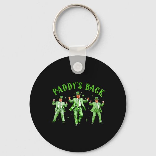 Paddy's Back Dancing Trump St Patricks Day St Patt Sleutelhanger (Voorkant)