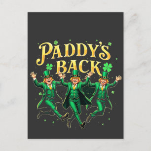 Paddy's Back Funny St Patrick's Day Trump-onderste Feestdagenkaart