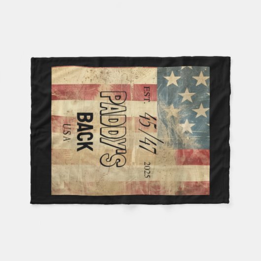 Paddy's Back Funny Trump2 Fleece Deken (Voorkant (Horizontaal))