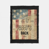 Paddy's Back Funny Trump2 Fleece Deken (Voorkant)