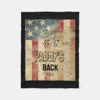 Paddy's Back Funny Trump2 Fleece Deken