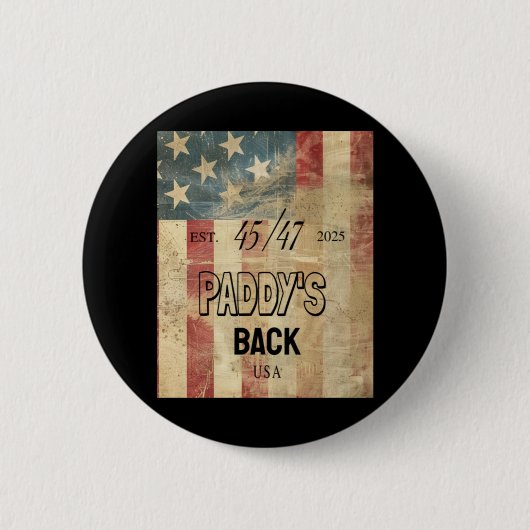 Paddy's Back Funny Trump2 Ronde Button 5,7 Cm (Voorkant)