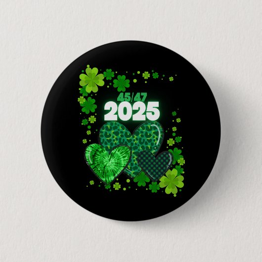 Paddy's Back Funny Trump Ronde Button 5,7 Cm (Voorkant)