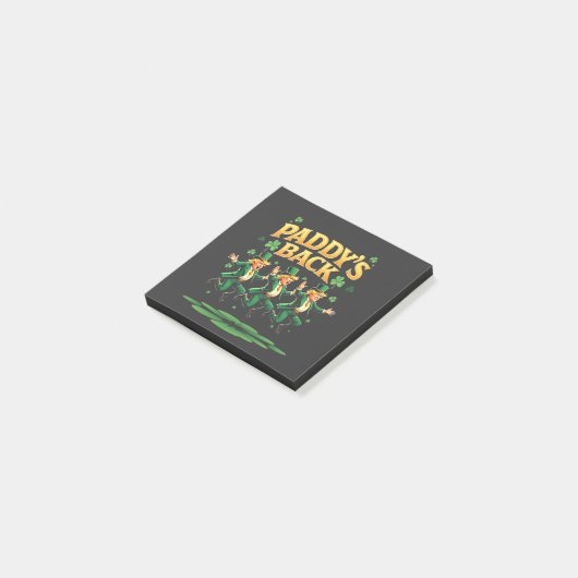 Paddy's Back Funny Trump St Patrick Day Leopard Post-it® Notes (Schuin)