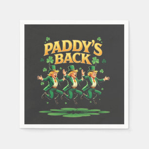 Paddy's Back Funny Trump St Patrick Day Leopard Servet