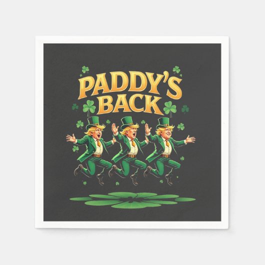 Paddy's Back Funny Trump St Patrick Day Leopard Servet (Voorkant)