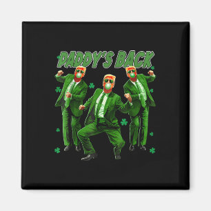 Paddys Back Funny Trump St Patricks Day Ierse schi Magneet
