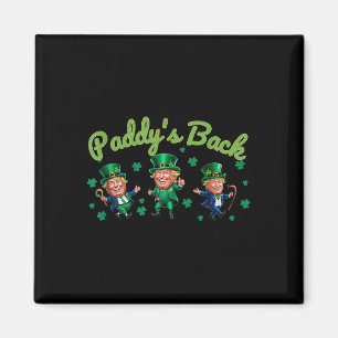Paddys Back Funny Trump St Patricks Day Ierse schi Magneet