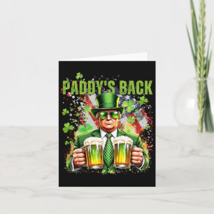 Paddy's Back Funny Trump St Patrick's Day Ierse Sh Kaart