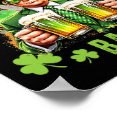 Paddy's Back Funny Trump St Patrick's Day Ierse Sh Poster (Hoek)