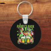 Paddy's Back Funny Trump St Patrick's Day Ierse Sh Sleutelhanger (Voorkant)