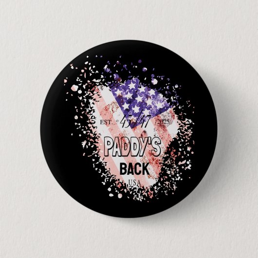 Paddy's Back Grappig Trump1 Ronde Button 5,7 Cm (Voorkant)