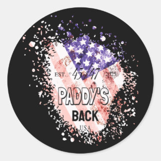 Paddy's Back Grappig Trump1 Ronde Sticker
