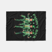 Paddy's Back St Patricks Day Grappig Trump dansen Fleece Deken (Voorkant (Horizontaal))