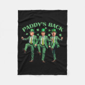 Paddy's Back St Patricks Day Grappig Trump dansen Fleece Deken (Voorkant)