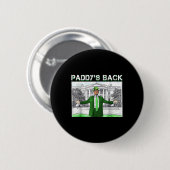 Paddy's Back St Patricks Day Grappig Trump Leprech Ronde Button 5,7 Cm (Voorkant /achterkant)