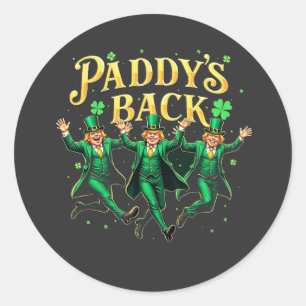 Paddy's Back St. Patrick's Day Trump Dansen  Ronde Sticker
