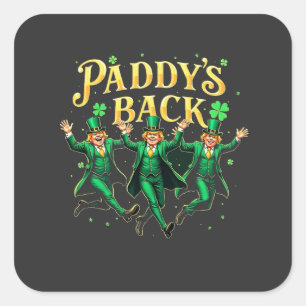 Paddy's Back St. Patrick's Day Trump Dansen Vierkante Sticker