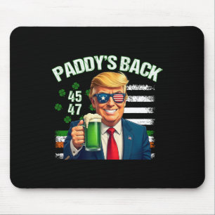Paddy's Back Trump 45 47 Ierse Amerikaanse vlag St Muismat
