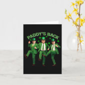 Paddy's Back Trump Dancing St Patricks Day Funny N Kaart (Gele Bloem)