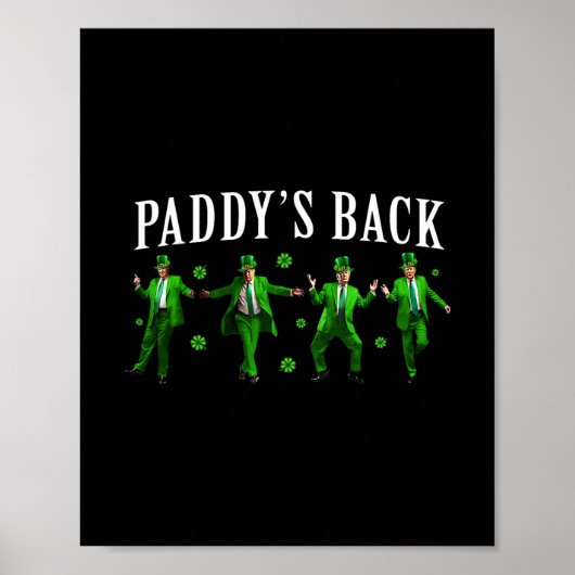 Paddy's Ck Grappige Trump St Patrick's Dag Ierse S Poster (Voorkant)
