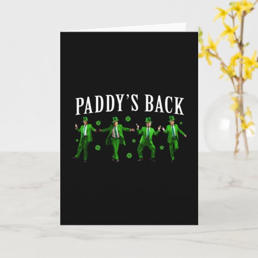 Paddy's Ck Grappige Trump St Patrick's Day Ierse S Kaart (Gele Bloem)