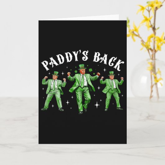 Paddy's Ck Grappige Trump St Patrick's Day Lucky S Kaart (Gele Bloem)