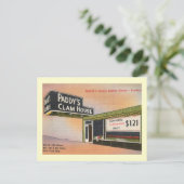 Paddy's Clam House, Retro, New York City  Briefkaart (Staand voorkant)