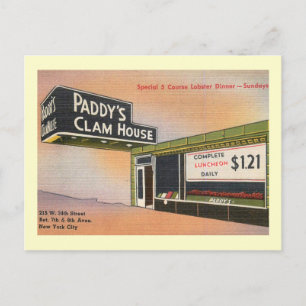 Paddy's Clam House, Retro, New York City Briefkaart