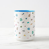 Paddy's favorieten cuppa - art van Irina Kolb Tweekleurige Koffiemok (Center)