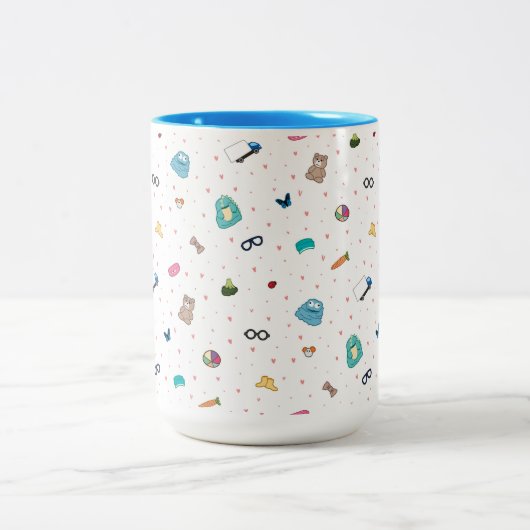 Paddy's favorieten cuppa - art van Irina Kolb Tweekleurige Koffiemok (Center)