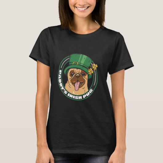 Paddy's Ierse Pug St. Patrick's Day T-shirt (Voorkant)