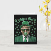 Paddys terug grappige Donald Trump St Patrick's Da Kaart (Gele Bloem)