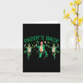 Paddy's terug grappige Trump dansend St. Patrick's Kaart (Gele Bloem)