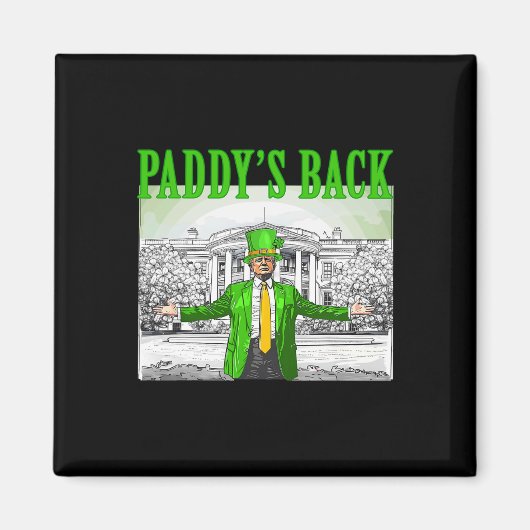 Paddy's terug grappige Trump St. Patrick's Day Luc Magneet (Voorkant)